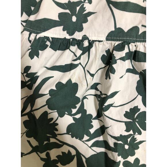 Peter Som Collective Dress Floral Print Sleeveless Tiered Midi Green Size 10 - Picture 10 of 13